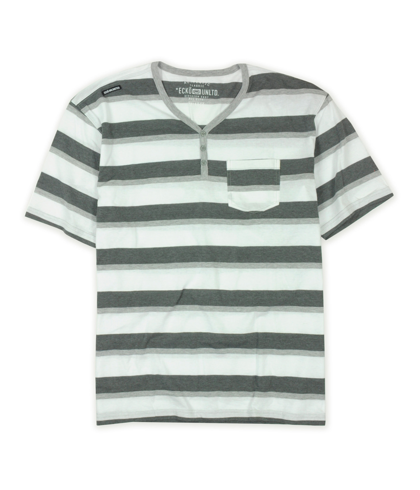 Ecko Unltd. Mens Heather Jsy Stripe Henley Shirt Ecko Unltd. Mens Heather Jsy Stripe Henley Shirt