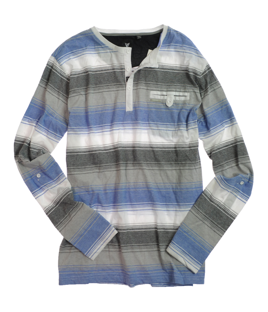 Univibe Mens Ls Stripe Henley Shirt Univibe Mens Ls Stripe Henley Shirt