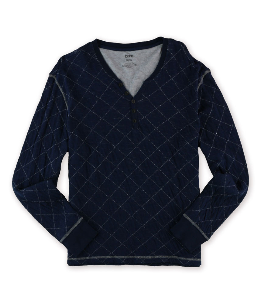bar III Mens Quilted Henley Shirt bar III Mens Quilted Henley Shirt