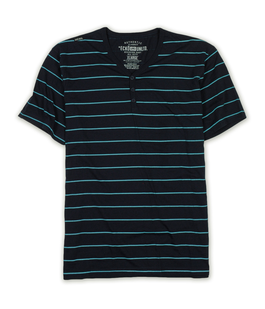 Ecko Unltd. Mens Neon Stripe V Neck Henley Shirt Ecko Unltd. Mens Neon Stripe V Neck Henley Shirt
