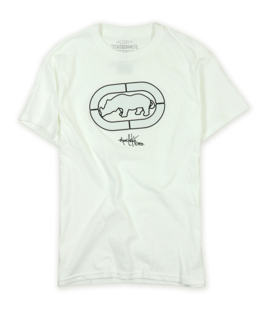 Ecko Unltd. Mens Big Rinho Weld Ab Puffed Logo Embellished T-Shirt Ecko Unltd. Mens Big Rinho Weld Ab Puffed Logo Embellished T-Shirt
