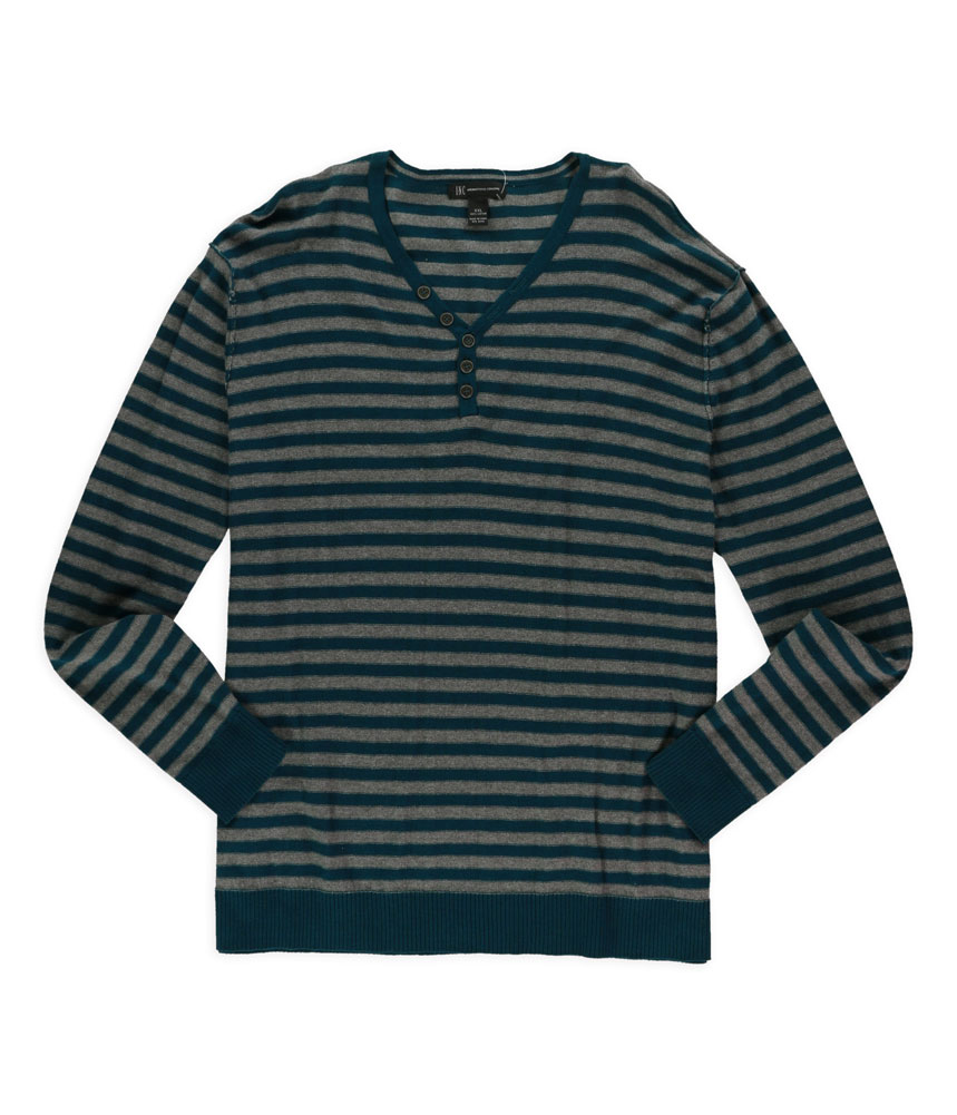 I-N-C International Concepts Mens Striped Knit Henley Shirt I-N-C International Concepts Mens Striped Knit Henley Shirt