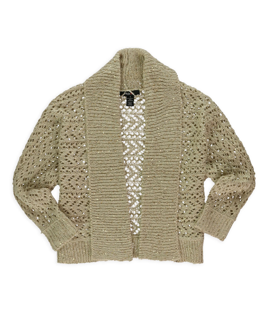Style&co. Womens Sequined Shrug Sweater Style&co. Womens Sequined Shrug Sweater