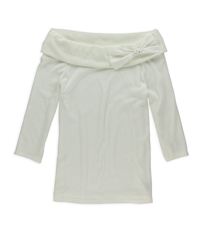 AGB Womens Terry Bow Pullover Sweater AGB Womens Terry Bow Pullover Sweater