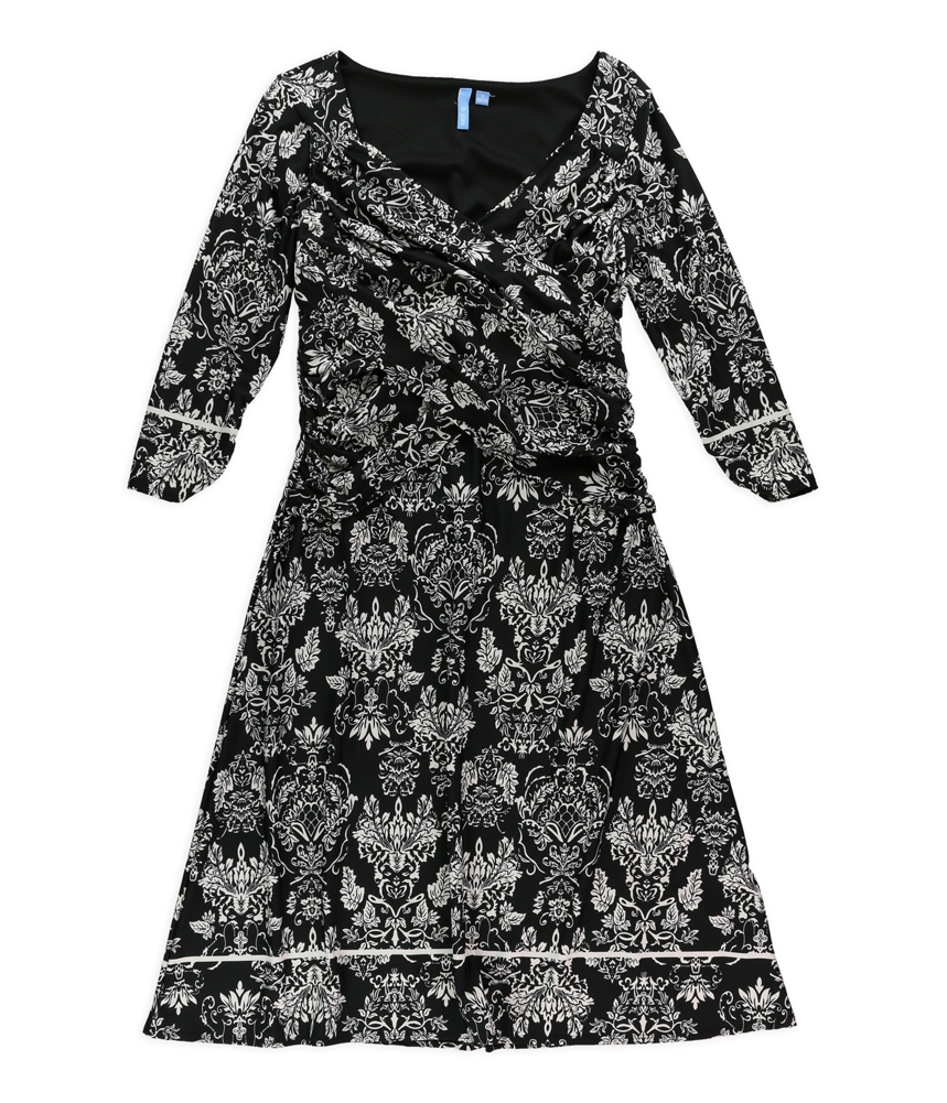 B-Slim Womens Paisley Criss Cross Dropped Waist Dress B-Slim Womens Paisley Criss Cross Dropped Waist Dress