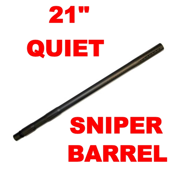 3Skull 21" 1 Piece Ported Silent Paintball Barrel - Spyder Thread - Dust Black at Sears.com