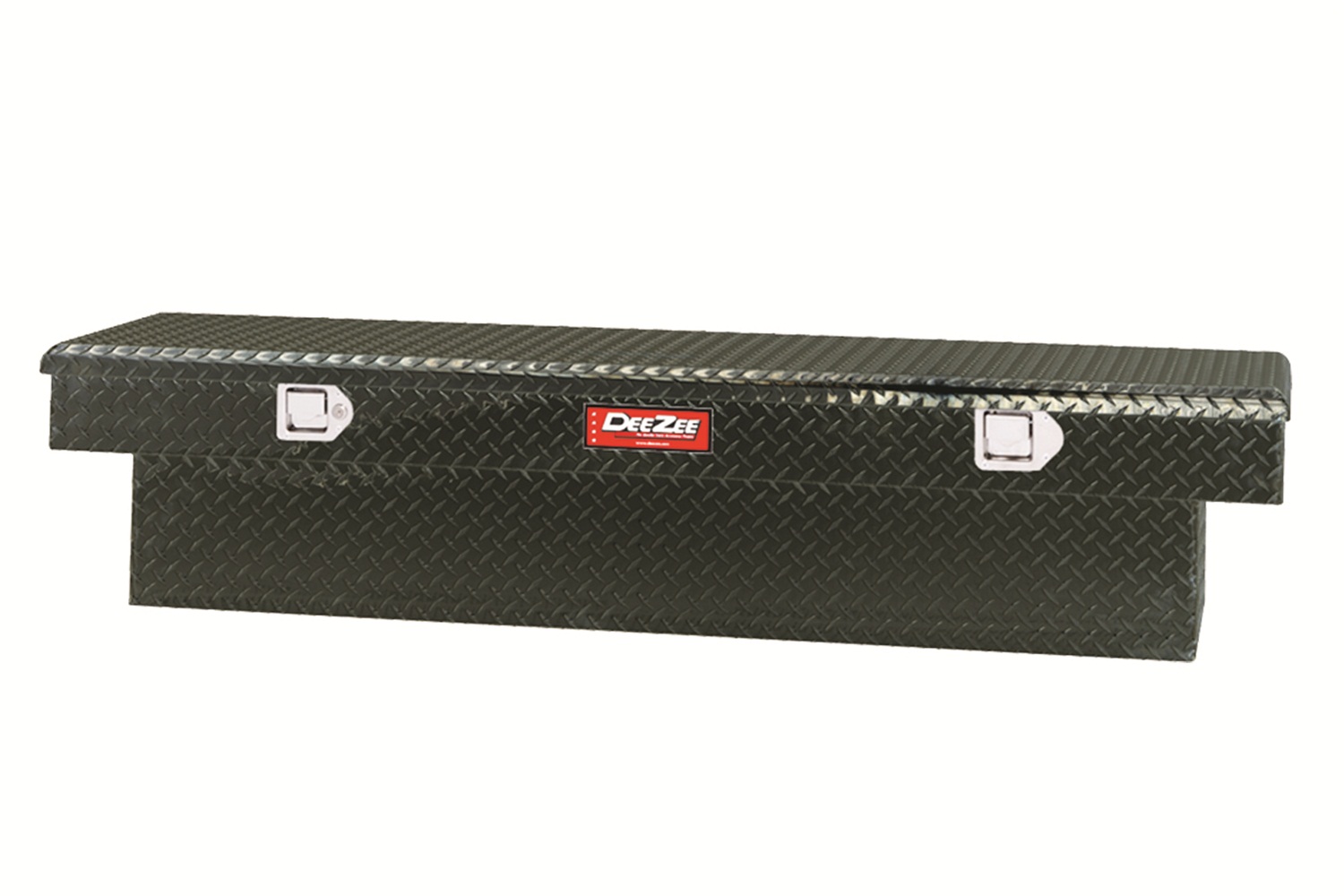 Dee Zee Zee DZ8170B Red Label Single Lid Crossover Tool Box .056 Black Tread Aluminum Gloss Black Volume 8.4 cu. ft. L 69.75 in. x