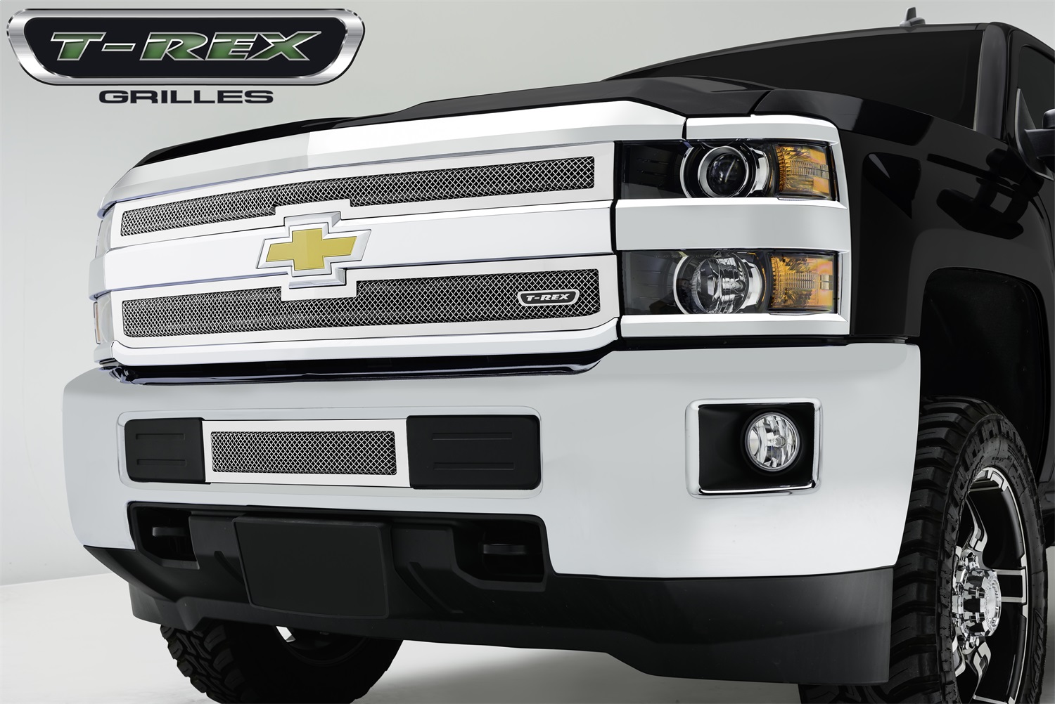 UPC 609579025027 product image for Grilles 55122 Upper Class Series  Mesh Bumper Grille Overlay  Polished Stainless | upcitemdb.com