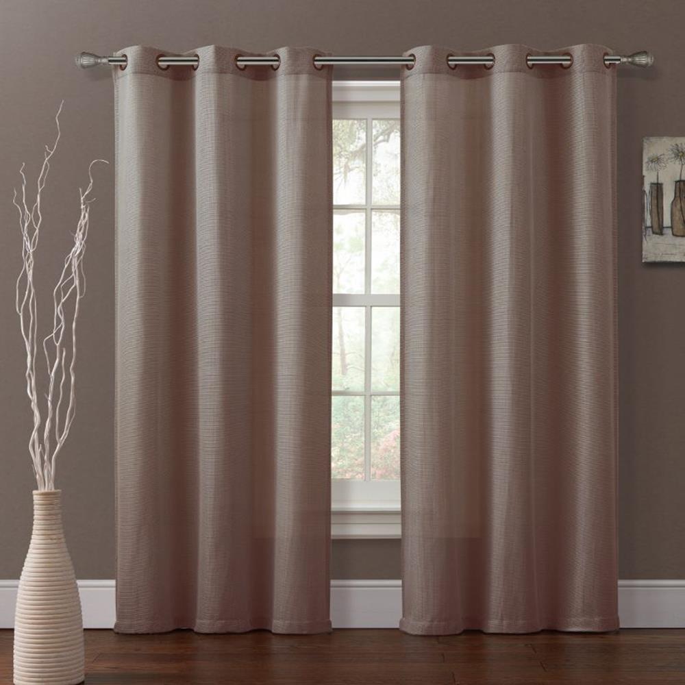 Artistic linen Vince Woven Textured Grommet  Window Drape Panels 80" x 84" - Two Pack at Sears.com