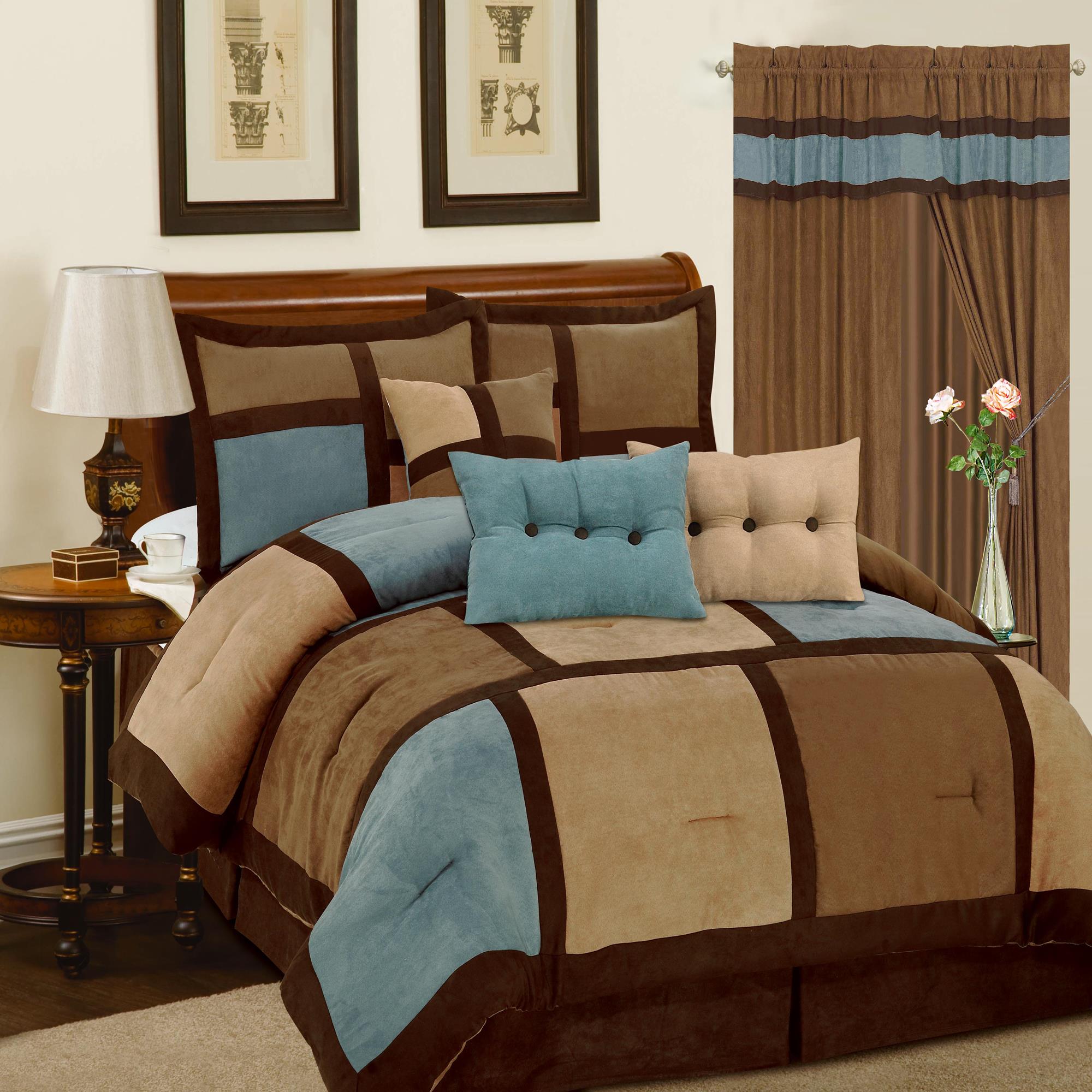 Chic Home Dareen Aqua Comforter Bed In A Bag Set 7 piece Chic Home Dareen Aqua Comforter Bed In A Bag Set 7 piece