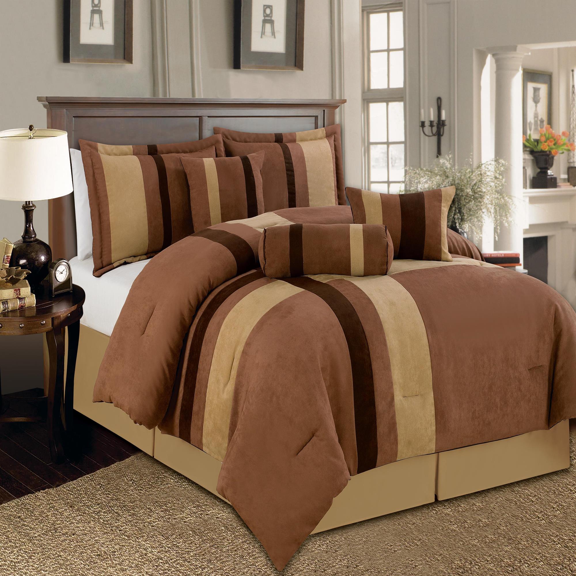 Chic Home Reham Brown 7 Piece Comforter Bed In A Bag Set Chic Home Reham Brown 7 Piece Comforter Bed In A Bag Set