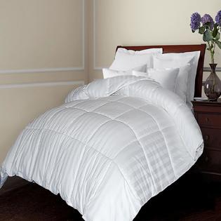 Blueridge 500 TC Damask Stripe Cotton Cover Siberian White Down Comforter Blueridge 500 TC Damask Stripe Cotton Cover Siberian White Down Comforter