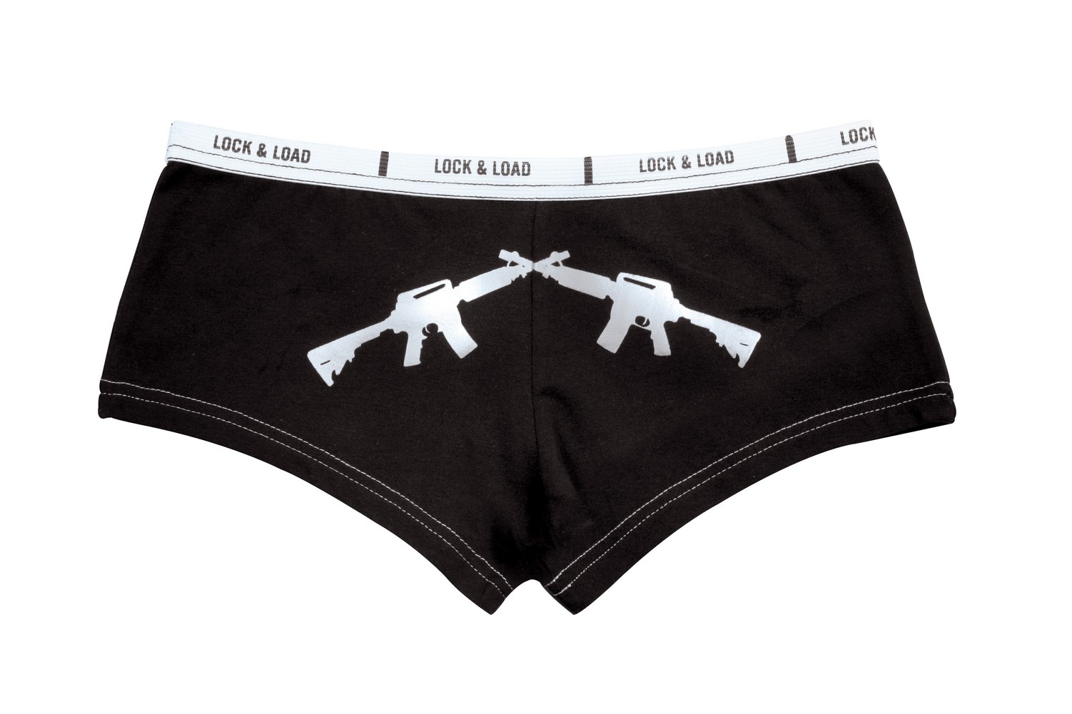 Rothco Womens Boy Shorts - Crossed Rifles Booty Shorts, Black by Rothco Rothco Womens Boy Shorts - Crossed Rifles Booty Shorts, Black by Rothco