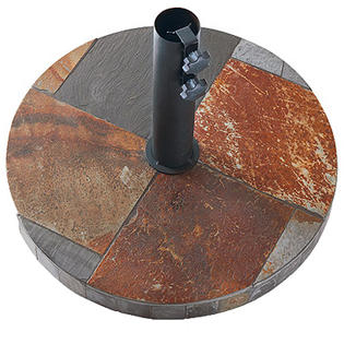 Outdoor Interiors 46930RS Slate Umbrella Base, 20 Outdoor Interiors 46930RS Slate Umbrella Base, 20