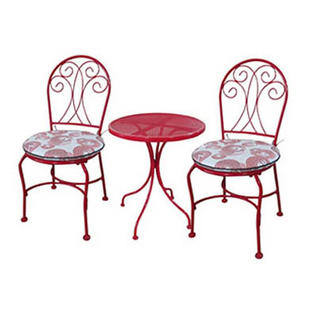 Courtyard Creations S11S175Y-R Malibu Collection Red Bistro Set Courtyard Creations S11S175Y-R Malibu Collection Red Bistro Set