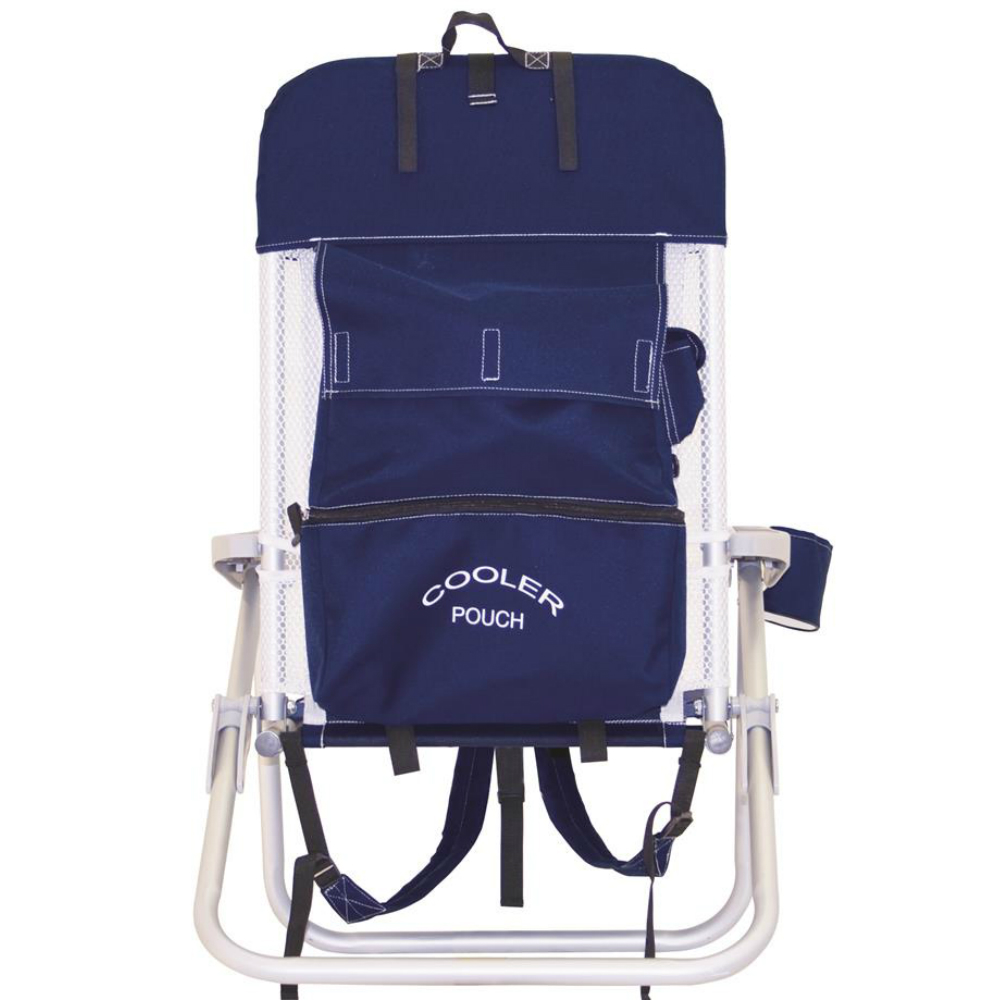 Rio Brands Ultimate Backpack Beach Chairs W Cooler Rio Brands Llc Sc543 63 Backpack Chair Cooler Navy Polyester