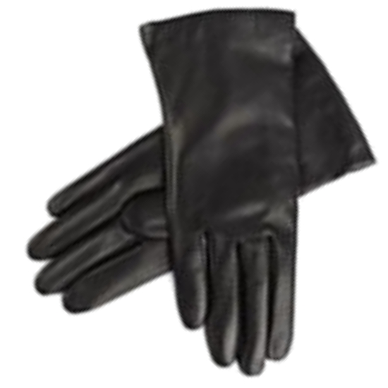 Liz Claiborne Liz Claiborne Womens Sleek Black Leather Gloves Cashmere Lined Liz Claiborne Liz Claiborne Womens Sleek Black Leather Gloves Cashmere Lined