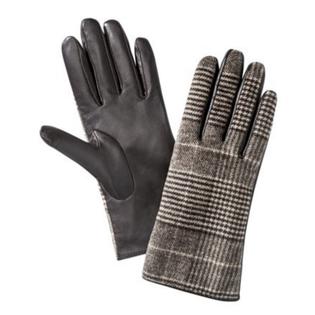 Merona Merona Womens Brown Plaid Houndstooth Leather Gloves Merona Merona Womens Brown Plaid Houndstooth Leather Gloves