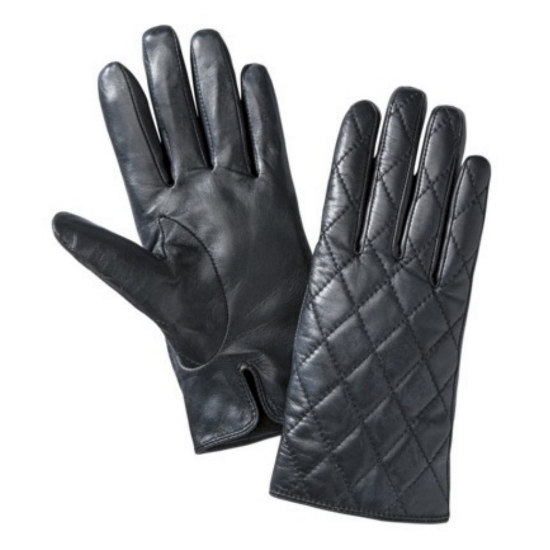 Merona Merona Womens Quilted Black Leather Gloves Merona Merona Womens Quilted Black Leather Gloves