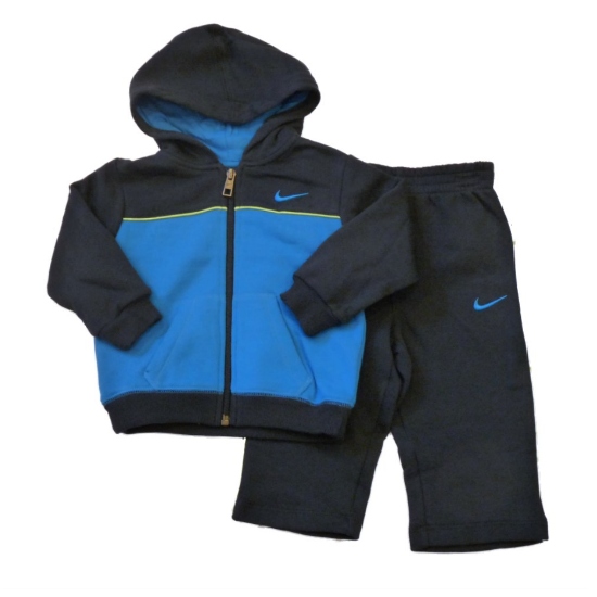 Nike Nike Infant Boys 2 Piece Blue Hoodie Jacket & Pants Set Baby Track Suit Nike Nike Infant Boys 2 Piece Blue Hoodie Jacket & Pants Set Baby Track Suit