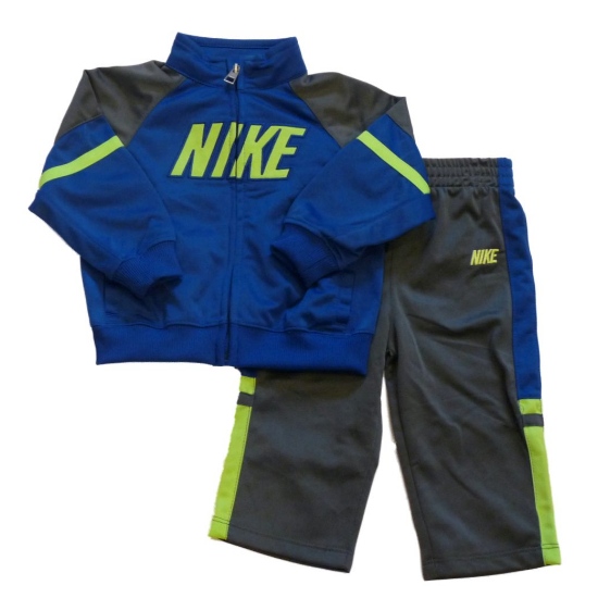 Nike Nike Infant Boys 2 Piece Blue & Green Jacket & Pants Set Baby Track Suit Nike Nike Infant Boys 2 Piece Blue & Green Jacket & Pants Set Baby Track Suit