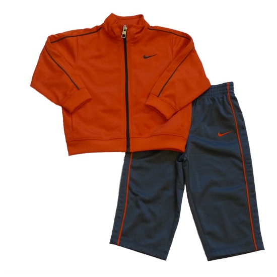 Nike Infant Boys 2 Piece Gray & Orange Jacket & Pants Set Baby Track Suit Nike Infant Boys 2 Piece Gray & Orange Jacket & Pants Set Baby Track Suit