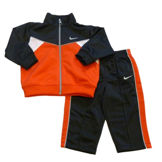 Nike Nike Infant Boys 2 Piece Black & Orange Jacket & Pants Set Baby Track Suit Nike Nike Infant Boys 2 Piece Black & Orange Jacket & Pants Set Baby Track Suit