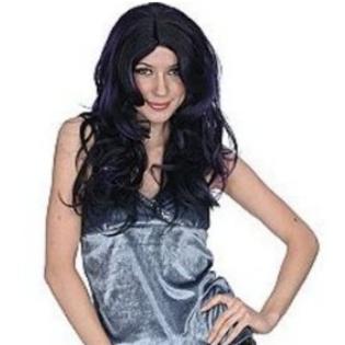 Totally Ghoul Womens Black Gothic Wig Goth Hair Totally Ghoul Womens Black Gothic Wig Goth Hair