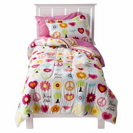 Circo Full Bed in a Bag Peace Sign Girl Comforter Set Sheets Shams 7 pc at Sears.com