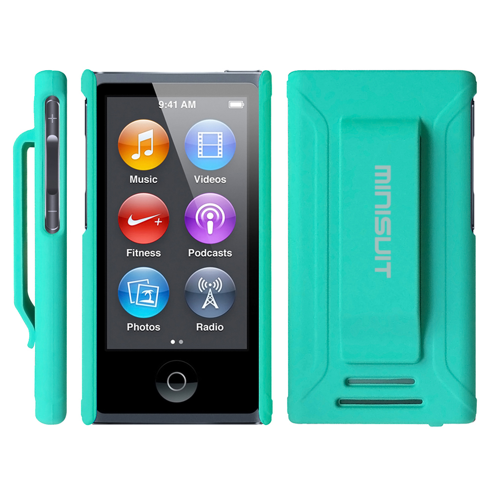 Minisuit JAZZ Slim Shell Case with Belt Clip + Screen Protector for iPod Nano 7 (Rubberized Green) at Sears.com