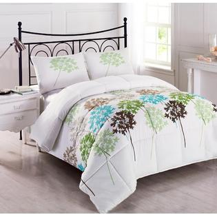 CozyBeddings Allium 2 Piece Reversible Down Alternative Comforter Set, Multi Color Floral Bed Cover TWIN Size Bedding CozyBeddings Allium 2 Piece Reversible Down Alternative Comforter Set, Multi Color Floral Bed Cover TWIN Size Bedding