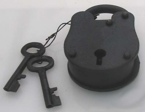 RedSkyTrader 3" Antique Style Padlock - Iron Jailer Lock with Keys at Sears.com