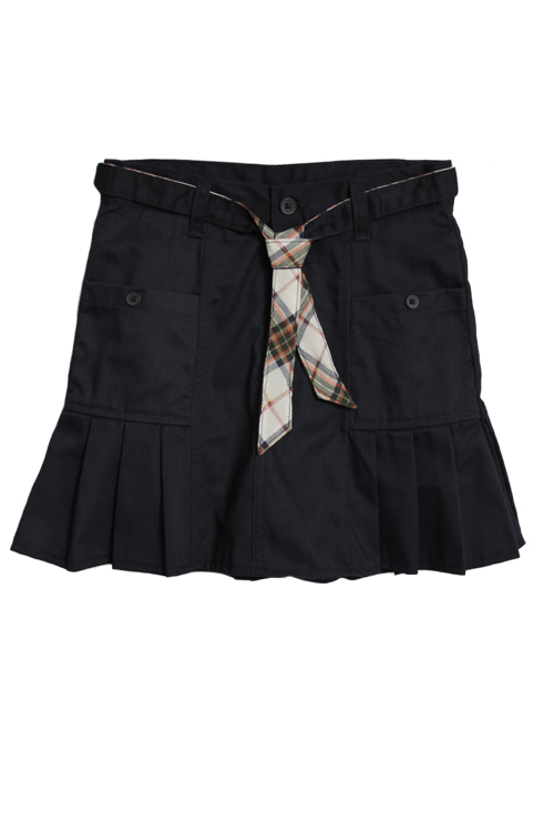 Eddie Bauer Girls (4-16) School Uniform Pleated Skort with Belt - Navy at Sears.com