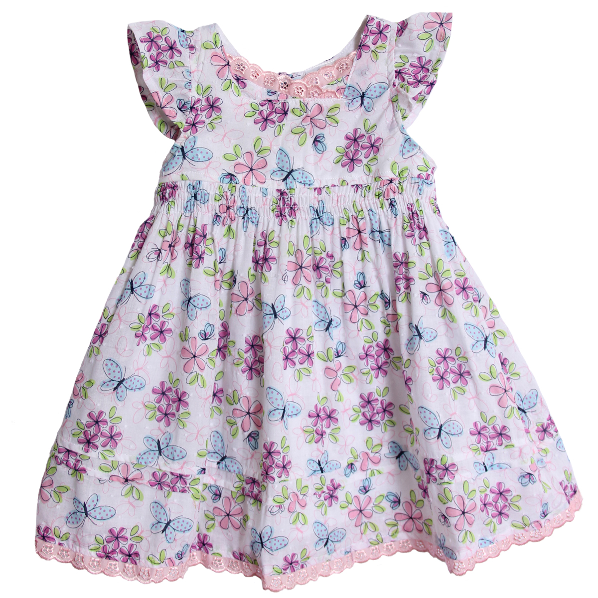 Baby Togs Newborn Baby Girls 1 Piece Pink Purple Blue Butterfly Summer Sundress at Sears.com