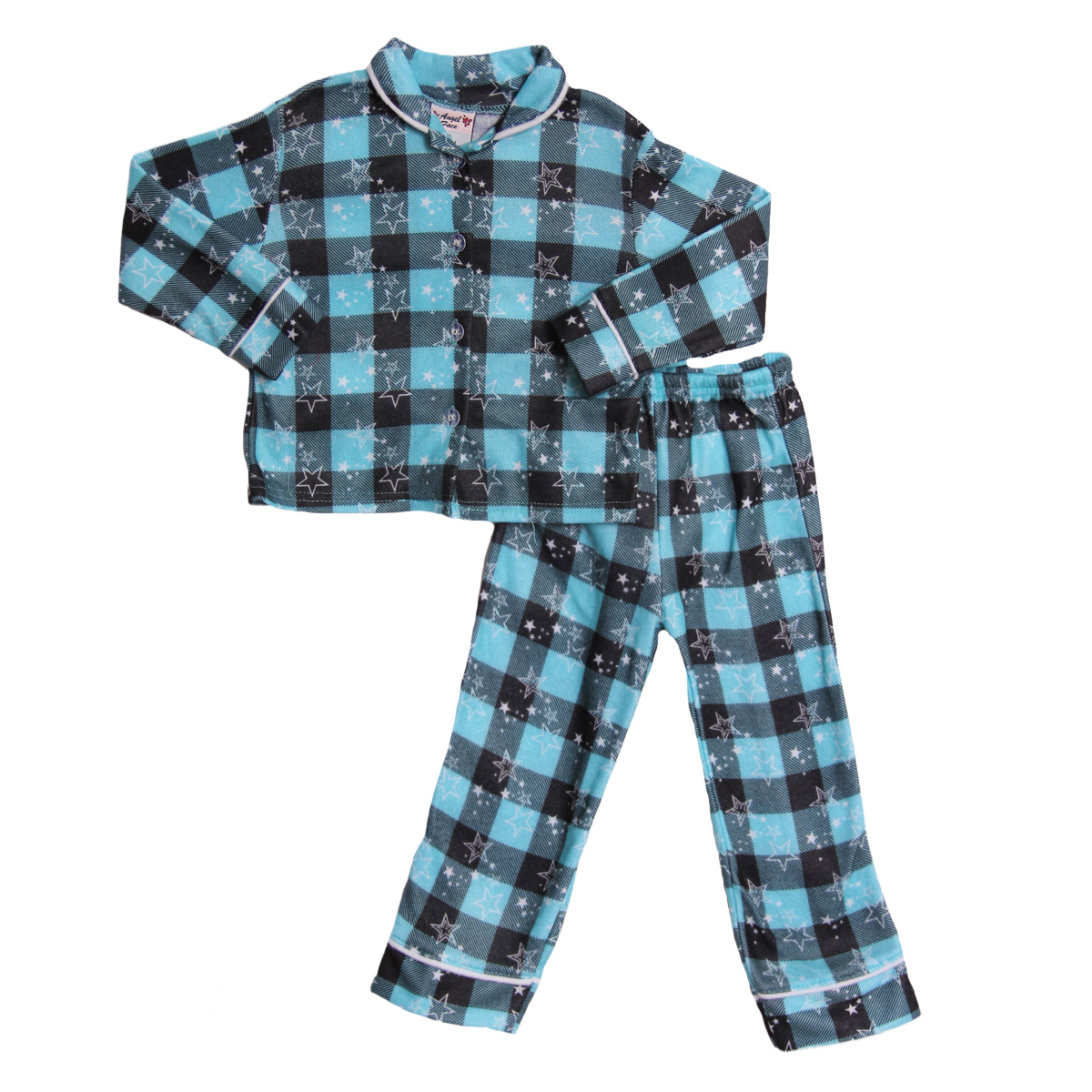 Angel Face Toddler Girls 2 Piece Blue Plaid Flannel Polyester Pajama Set at Sears.com