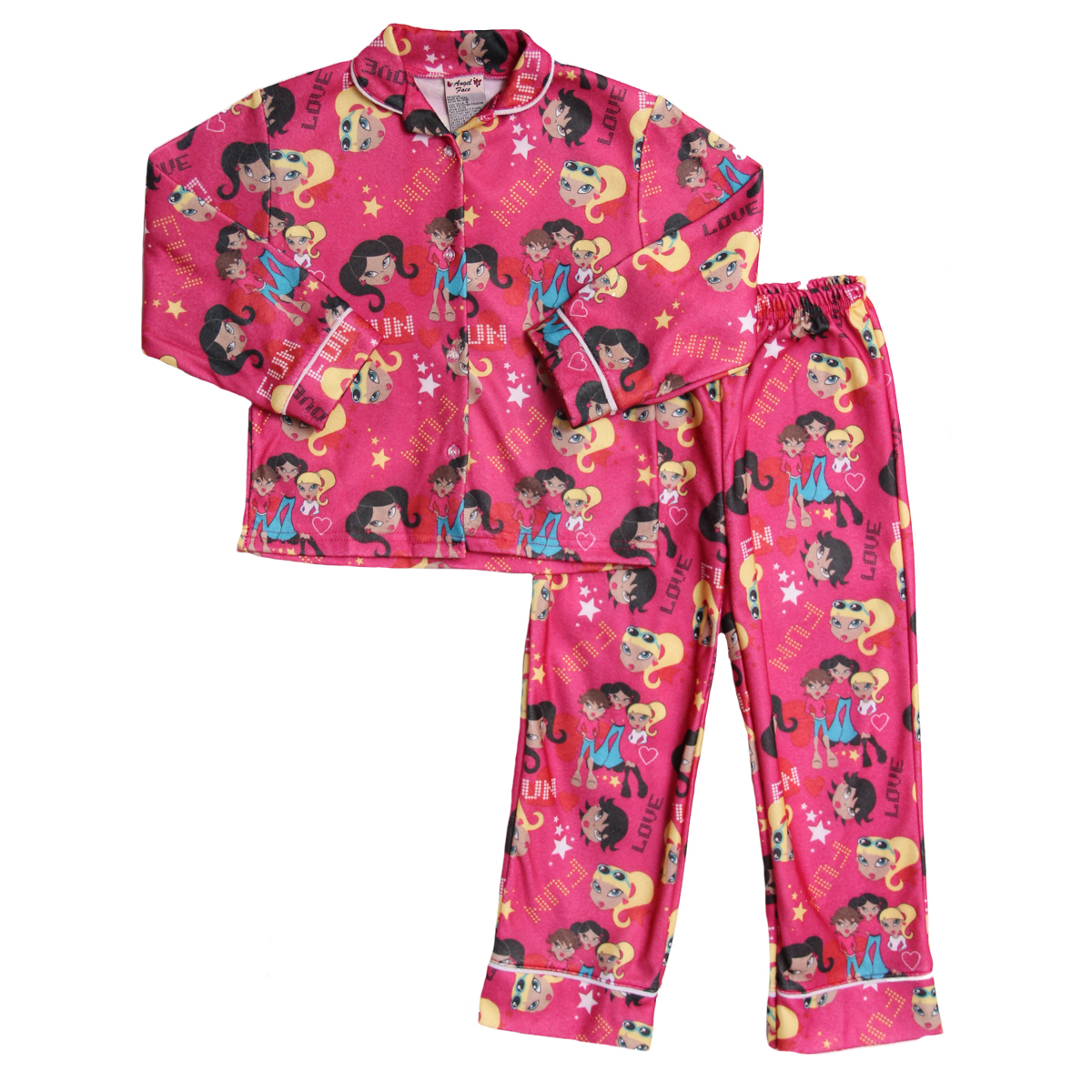 Angel Face Toddler Girls 2 Piece Hot Pink Flannel Pajama Pants Set at Sears.com