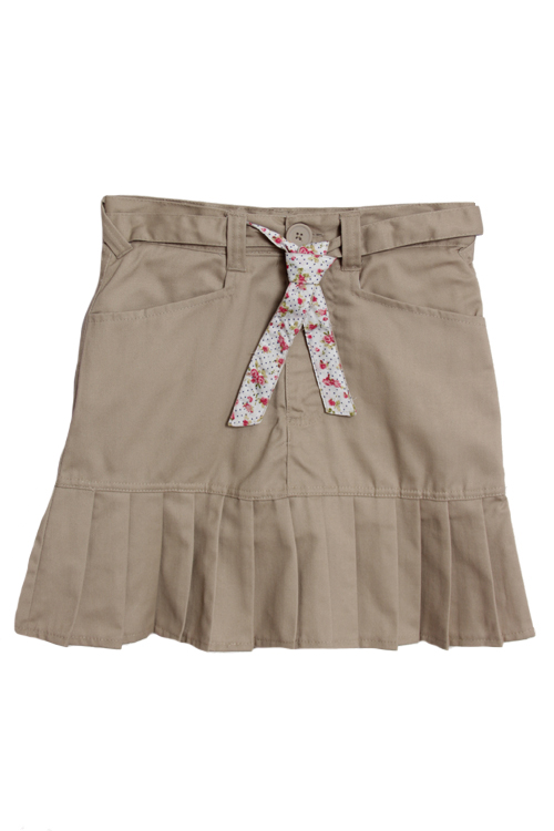 U.S. Polo Association Girls School Uniform Khaki Belted Pleated Skort at Sears.com