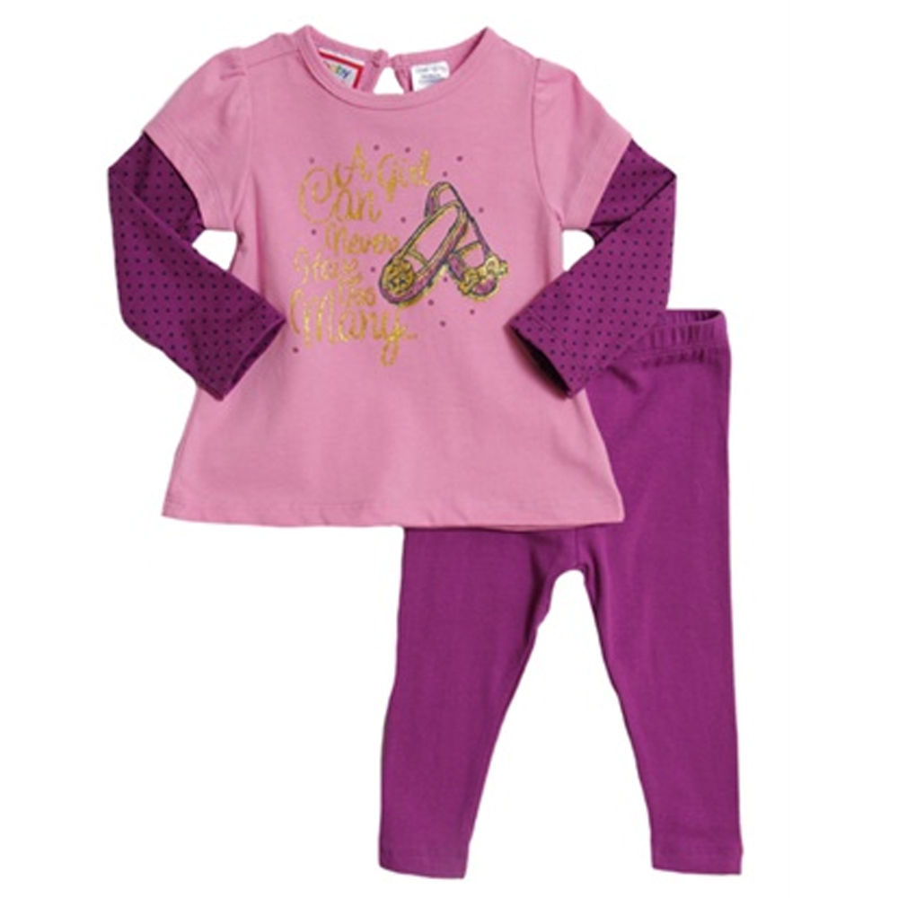 Baby Togs Newborn Baby Girls 2 Piece Pink Purple Gold Polka Dot Top Leggings Set Baby Togs Newborn Baby Girls 2 Piece Pink Purple Gold Polka Dot Top Leggings Set