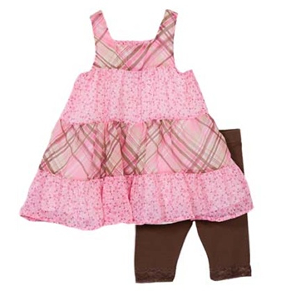 B.T. Kids Infant Baby Girls 2 Piece Pink Sheer Overlay Tunic Top Leggings Set B.T. Kids Infant Baby Girls 2 Piece Pink Sheer Overlay Tunic Top Leggings Set