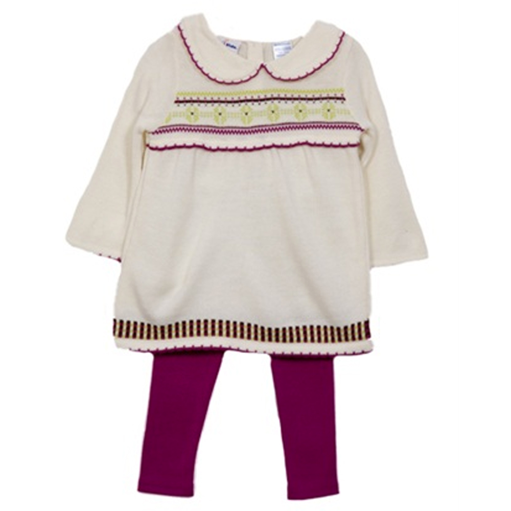 B.T. Kids Infant Baby Girls 2 Piece Tunic Sweater Top Purple Leggings Set B.T. Kids Infant Baby Girls 2 Piece Tunic Sweater Top Purple Leggings Set