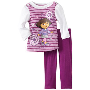 Nickelodeon Nickelodeon Infant Baby Girls 2 Piece Purple Dora the Explorer Top Leggings Set Nickelodeon Nickelodeon Infant Baby Girls 2 Piece Purple Dora the Explorer Top Leggings Set