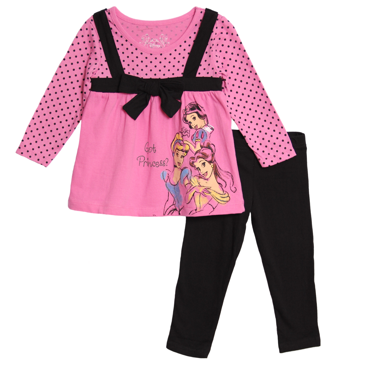 Disney Disney Princess Infant Baby Girls 2 Piece Pink Polka Dot Tunic Top Leggings Set Disney Disney Princess Infant Baby Girls 2 Piece Pink Polka Dot Tunic Top Leggings Set
