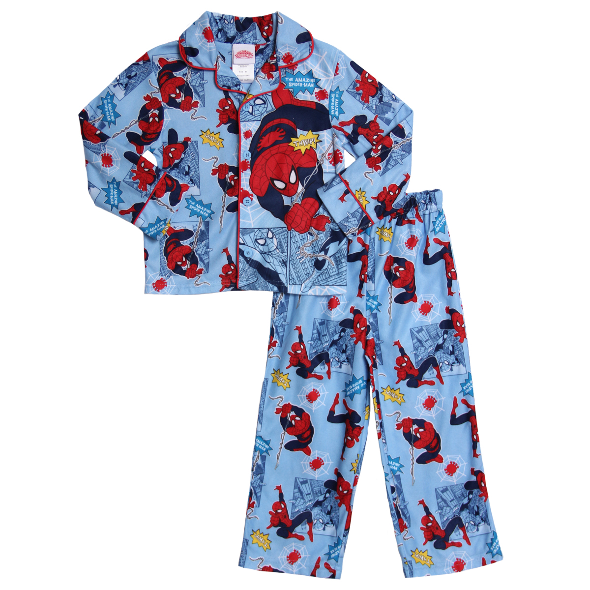 Marvel Marvel Ultimate Spiderman Toddler Boys 2 Piece Blue Red Flannel Pajama Set Marvel Marvel Ultimate Spiderman Toddler Boys 2 Piece Blue Red Flannel Pajama Set