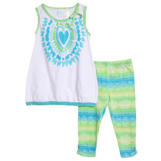 Baby Togs Infant Baby Girls 2 Piece Tie Dye Tank Top Bright Summer Leggings Set Baby Togs Infant Baby Girls 2 Piece Tie Dye Tank Top Bright Summer Leggings Set