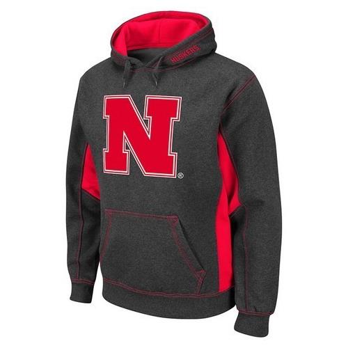Colosseum Nebraska Cornhuskers Men's Charcoal Mascot Hoodie Colosseum Nebraska Cornhuskers Men's Charcoal Mascot Hoodie
