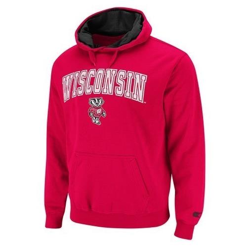 Colosseum University of Wisconsin Badgers Men's Automatic Pullover Hoodie Colosseum University of Wisconsin Badgers Men's Automatic Pullover Hoodie