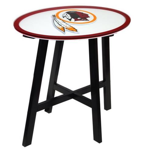Fan Creations Washington Redskins Wooden Pub Table With Glass Top Fan Creations Washington Redskins Wooden Pub Table With Glass Top