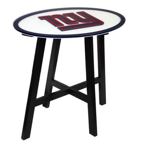 Fan Creations New York Giants NY Wooden Pub Table With Glass Top Fan Creations New York Giants NY Wooden Pub Table With Glass Top