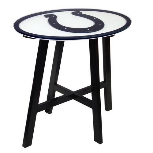 Fan Creations Indianapolis Colts Wooden Pub Table With Glass Top Fan Creations Indianapolis Colts Wooden Pub Table With Glass Top