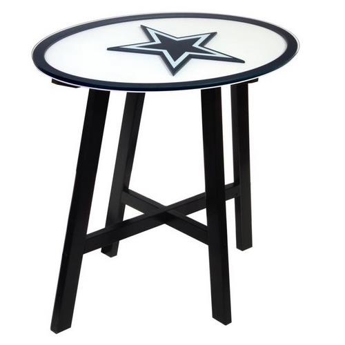 Fan Creations Dallas Cowboys Wooden Pub Table With Glass Top Fan Creations Dallas Cowboys Wooden Pub Table With Glass Top